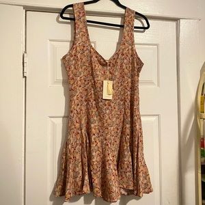 NWT Doen Silk Seashell Print Porto Dress XL